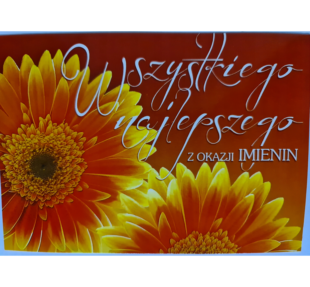 pocztówki Pocztówka imieninowa CENA za 2 SZTUKI 14,8 cm *10,5 cm 11979453804