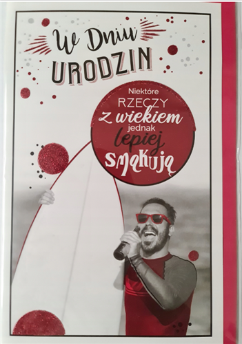Kartki urodzinowe kartka urodzinowa WESOŁE Zabawna  13 cm *20,4 cm 12060208679
