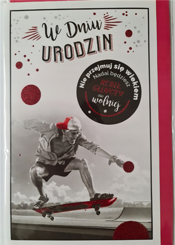 Kartki urodzinowe kartka urodzinowa WESOŁE Zabawna 13 cm *20,4 cm  12060220431