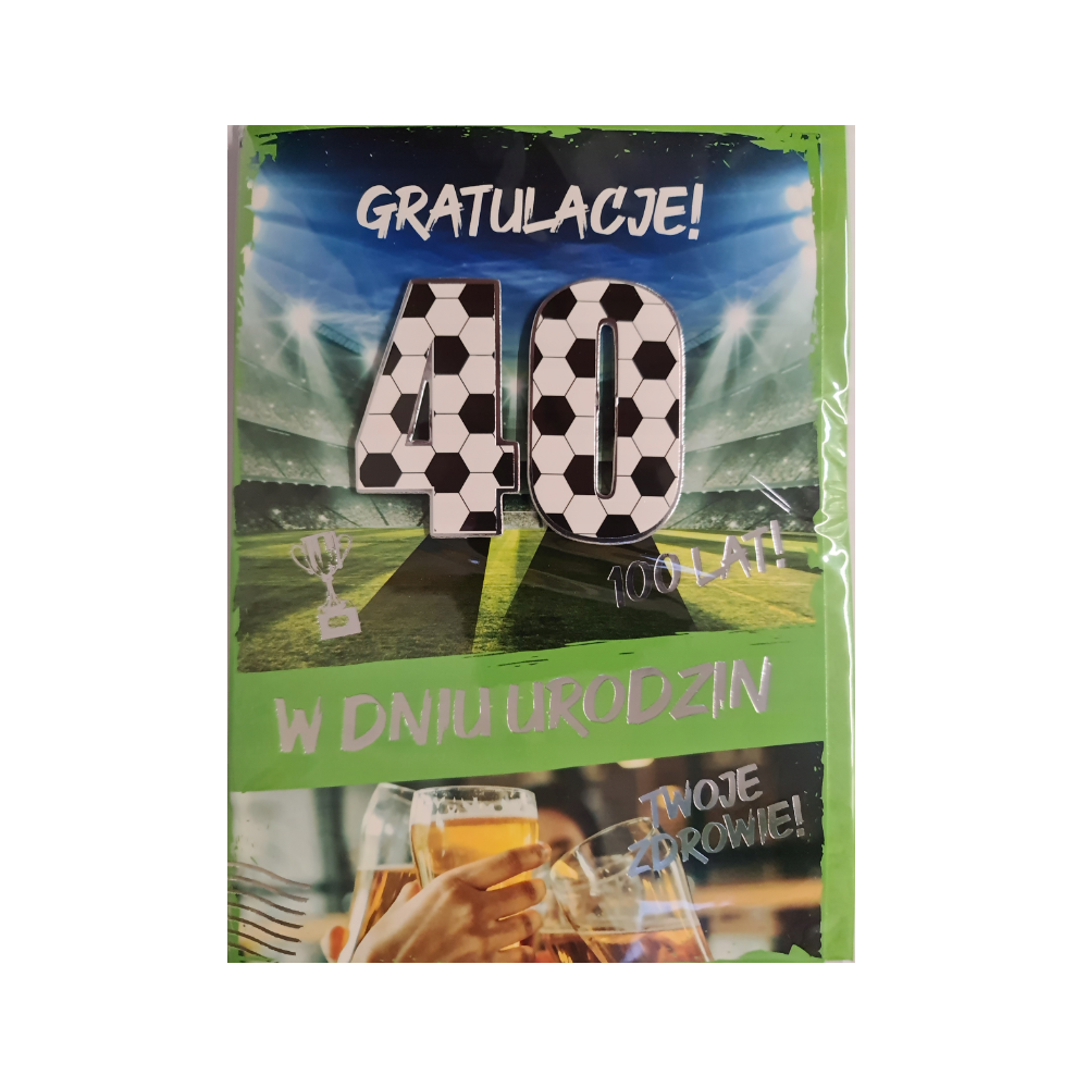 kartka urodzinowa na 40 lat czterdziestkę 12,7 cm *17,8 cm 12063936005