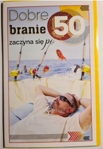 kartka urodzinowa na 50 lat 13cm x 20,5 cm 10124414316 16897829705