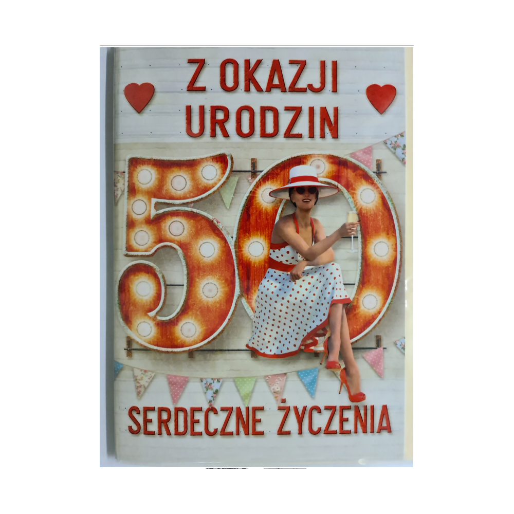 kartka urodzinowa na 50 lat 15,5cm x 22 cm 12102803307
