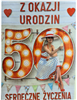 kartka urodzinowa na 50 lat DUŻA/ WIELKA/ MEGA  28,5 cm *41,7cm  12102949743