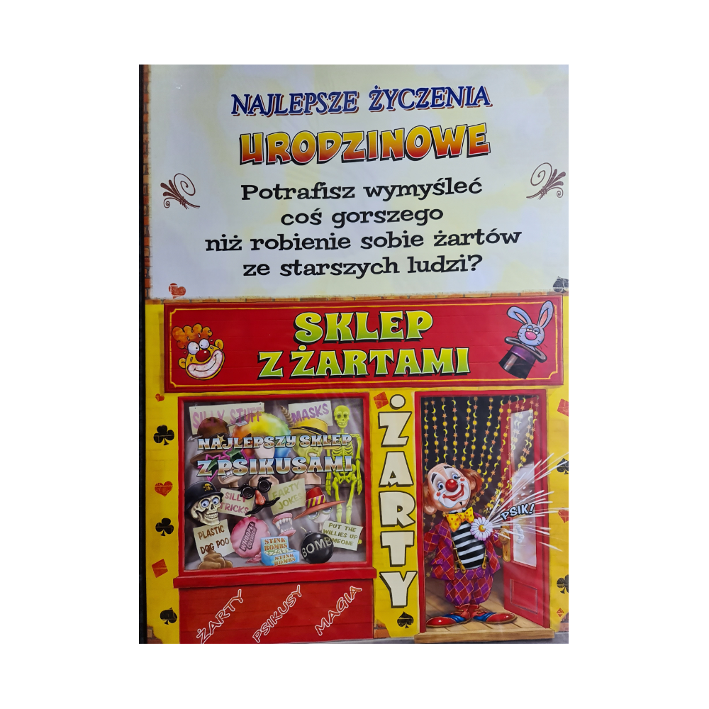 kartka urodzinowa WESOŁE Zabawna MEGA/DUŻA/WIELKA  15,5 cm *22 cm 12102940892