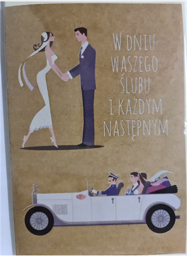 pamiątka na ślub, kartka na ślub, pocztówka ślubna  11,7 cm *16,5 cm 12102819515