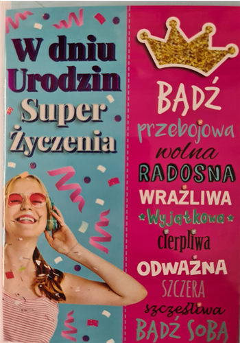 Kartki urodzinowe kartka urodzinowa WESOŁA Zabawna 11,7 cm *16,8 cm  12134309939