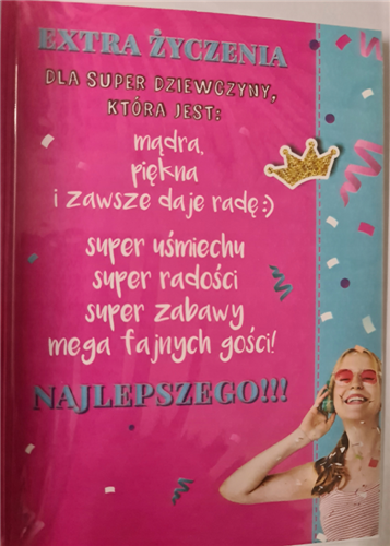Kartki urodzinowe kartka urodzinowa WESOŁA Zabawna 11,7 cm *16,8 cm  12134309939