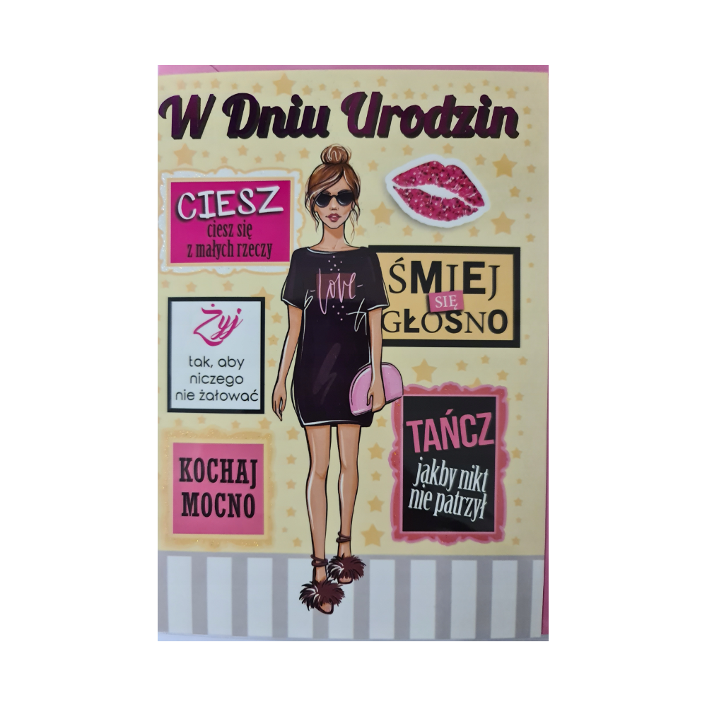 Kartki urodzinowe kartka urodzinowa WESOŁA Zabawna 11,7 cm *16,8 cm  12134308953
