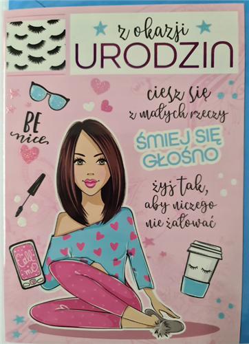 Kartki urodzinowe kartka urodzinowa WESOŁA Zabawna  11,7 cm * 16,8 cm 12134295564