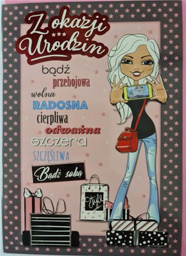 Kartki urodzinowe kartka urodzinowa WESOŁA Zabawna  11,7 cm *16,8 cm  12134292249