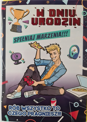 Kartki urodzinowe kartka urodzinowa WESOŁA Zabawna  11,7 cm *16,8 cm  12134286784