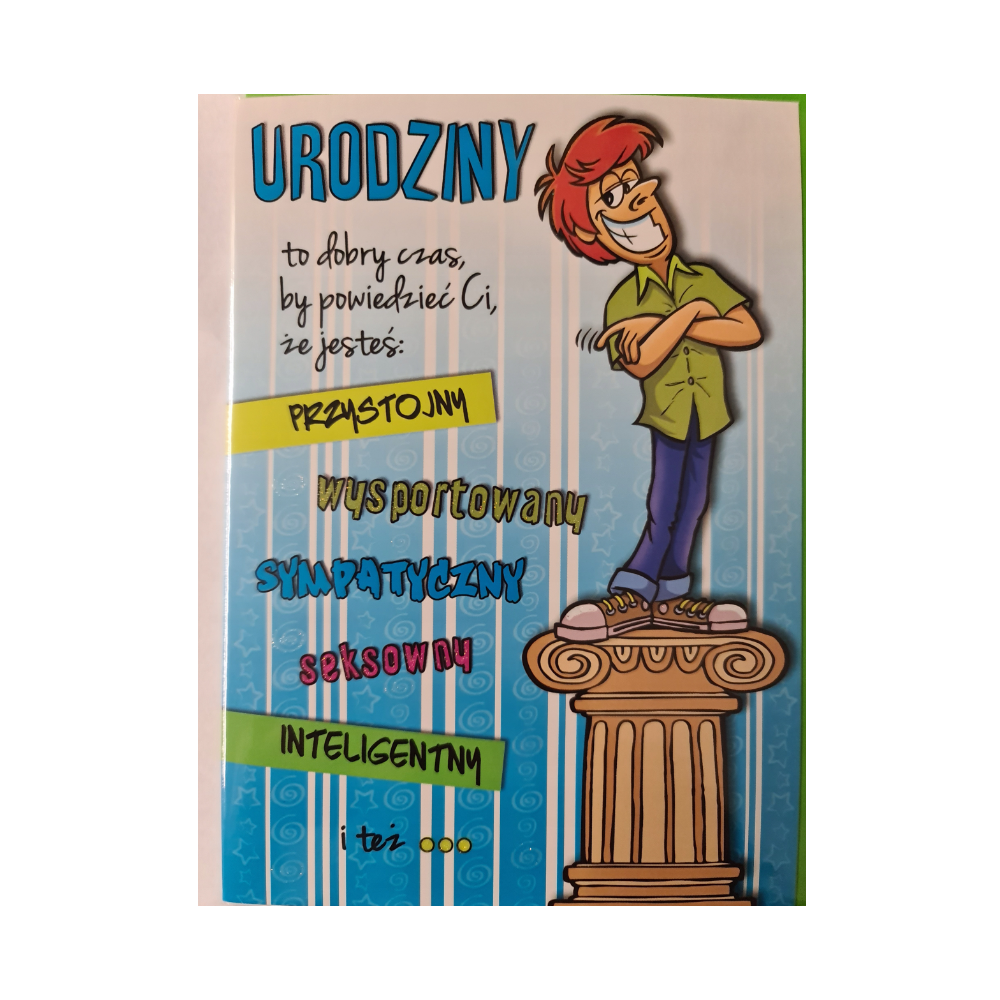 Kartki urodzinowe kartka urodzinowa WESOŁA Zabawna  11,7 cm *16,8 cm 12189760624