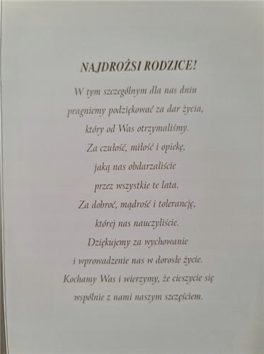 podziękowanie dla rodziców 11,8 cm *16,7 cm 12176945644