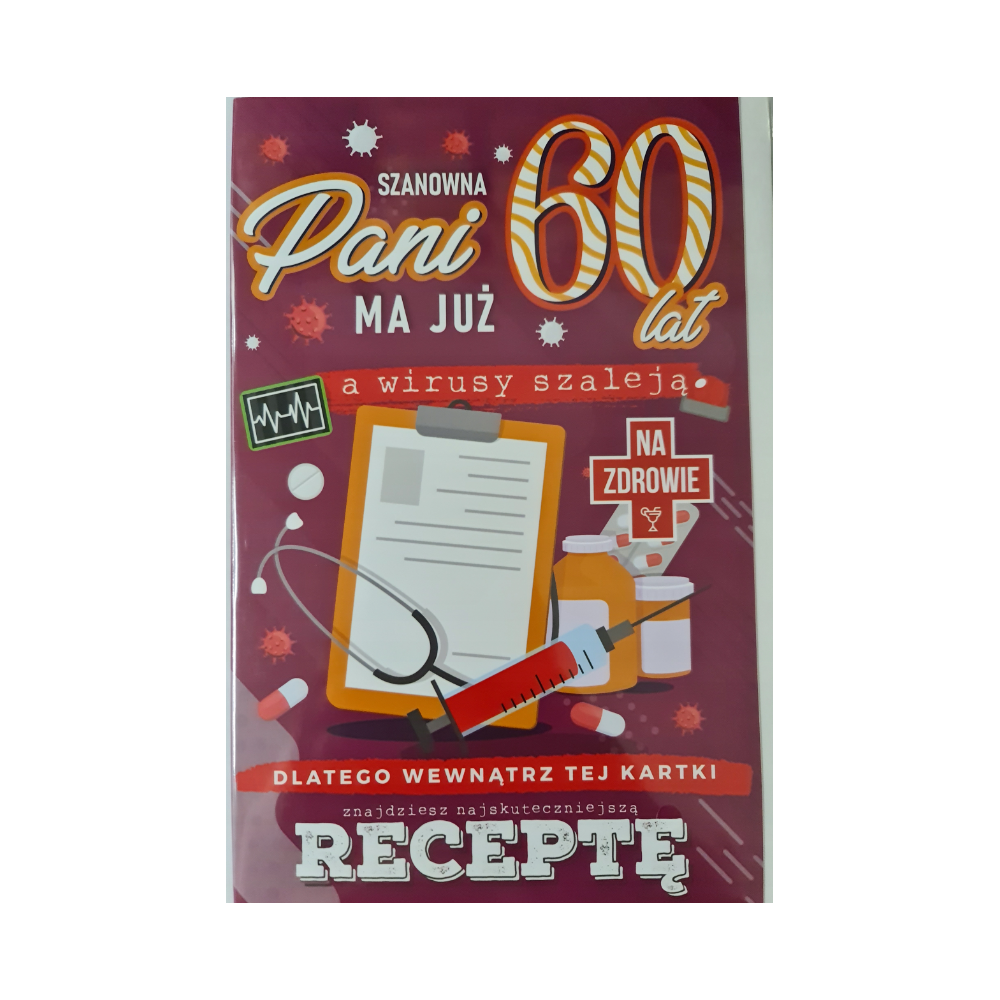 kartka urodzinowa na 60 lat 13 cm *20,4 cm 12350586871