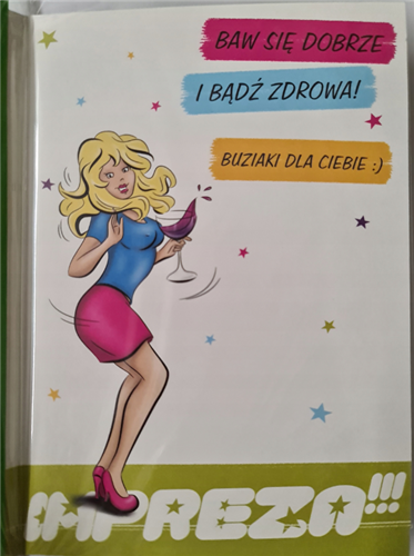 Kartki urodzinowe kartka urodzinowa WESOŁE Zabawna  11,7 cm *16,8 cm  12189747757
