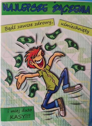 Kartki urodzinowe kartka urodzinowa WESOŁE Zabawna  11,7 cm *16,8 cm 12189727593