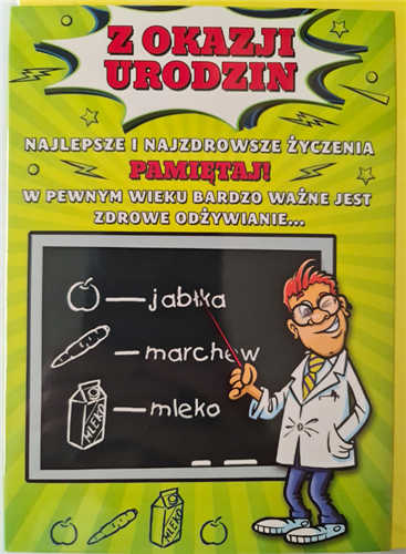 Kartki urodzinowe kartka urodzinowa WESOŁE Zabawna  11,7 cm *16,8 cm 16897831352