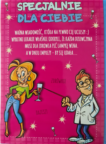 Kartki urodzinowe kartka urodzinowa WESOŁE Zabawna  11,7 cm *16,8 cm  12189767072