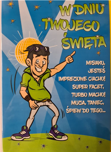 Kartki urodzinowe kartka urodzinowa WESOŁE Zabawna  11,7 cm *16,8 cm  12189771158