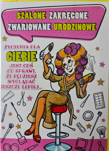 Kartki urodzinowe kartka urodzinowa WESOŁE Zabawna  11,7 cm *16,8 cm 12189790746