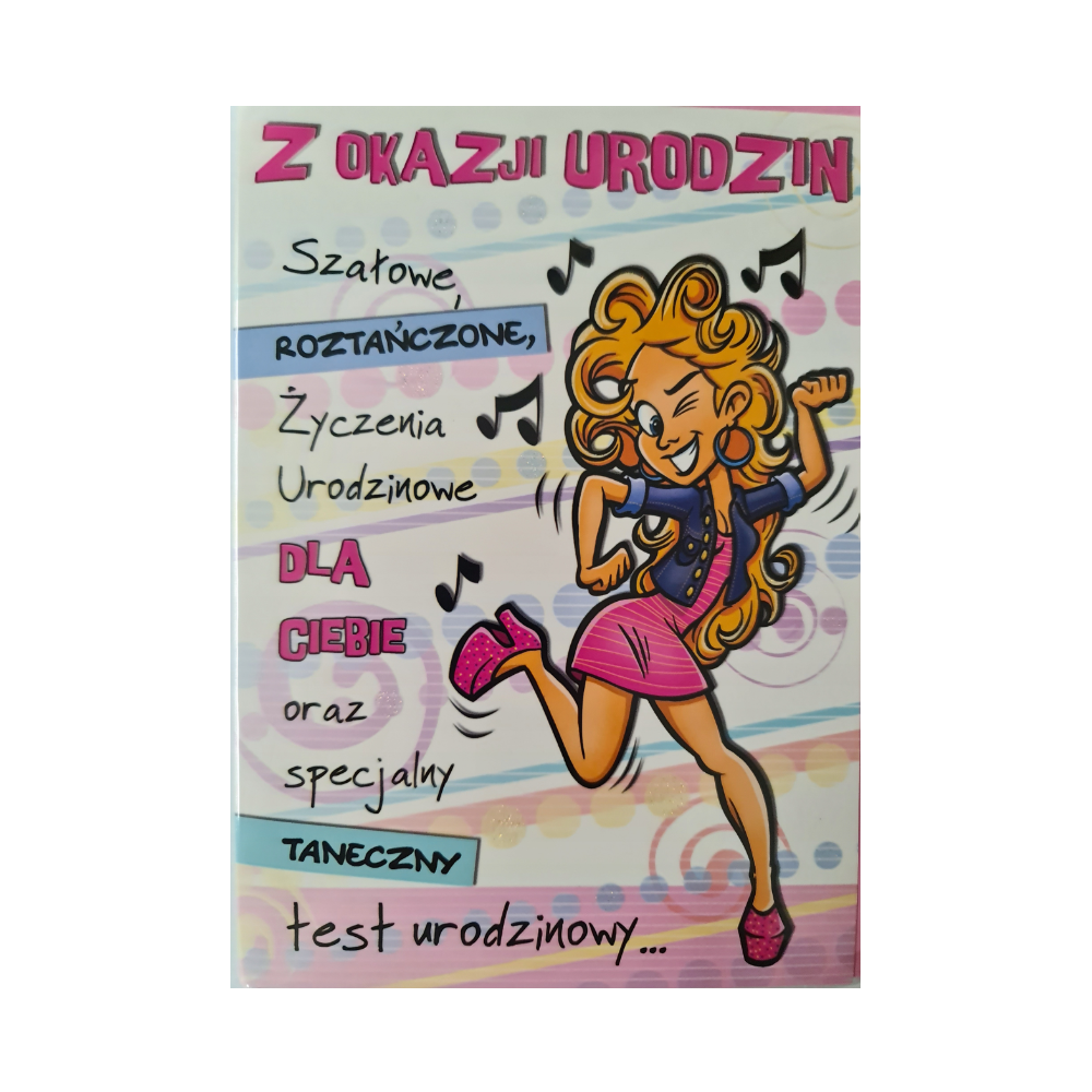 Kartki urodzinowe kartka urodzinowa WESOŁE Zabawna  11,7 cm *16,8 cm 12189811974