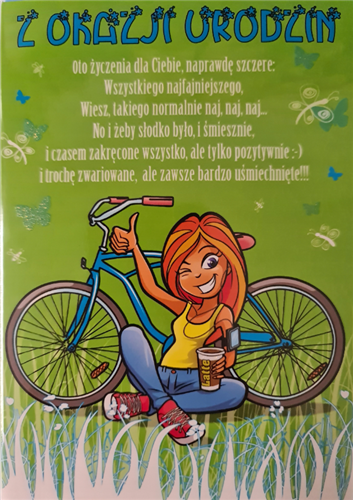 Kartki urodzinowe kartka urodzinowa WESOŁE Zabawna  11,7 cm *16,8 cm 12438004141