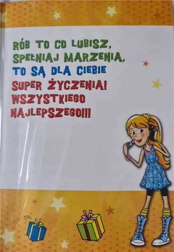 Kartki urodzinowe kartka urodzinowa WESOŁE Zabawna  11,7 cm *16,8 cm  12437993645