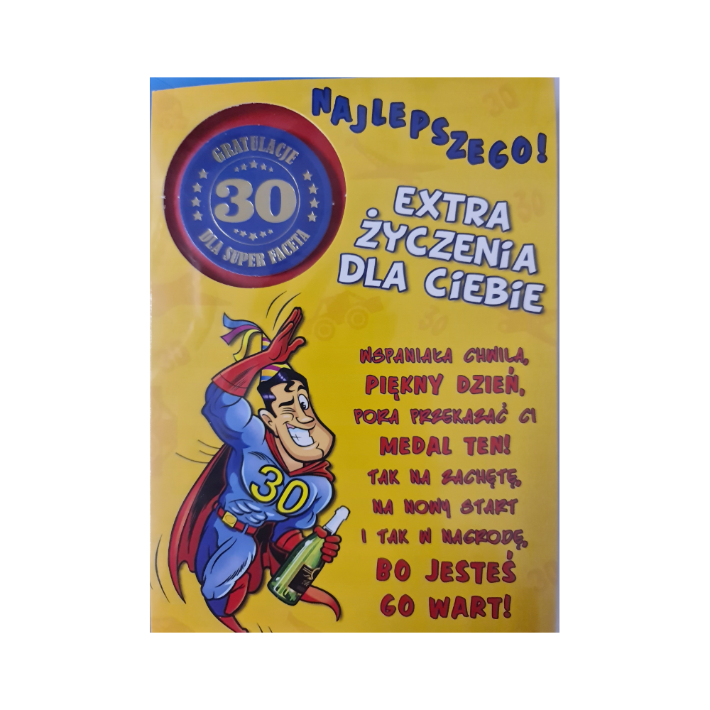kartka urodzinowa na 30 lat  11,7 cm *16,7 cm 12437967753