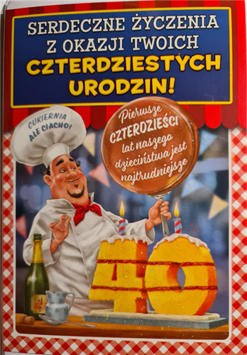PUZZLE urodzinowa na 40 lat czterdziestkę  12354618713