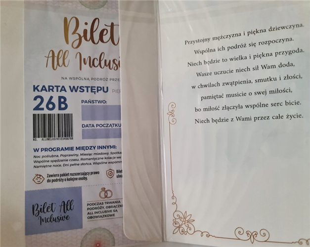 pamiątka na ślub, kartka na ślub, pocztówka ślubna 13 cm *20,4cm 12350625224