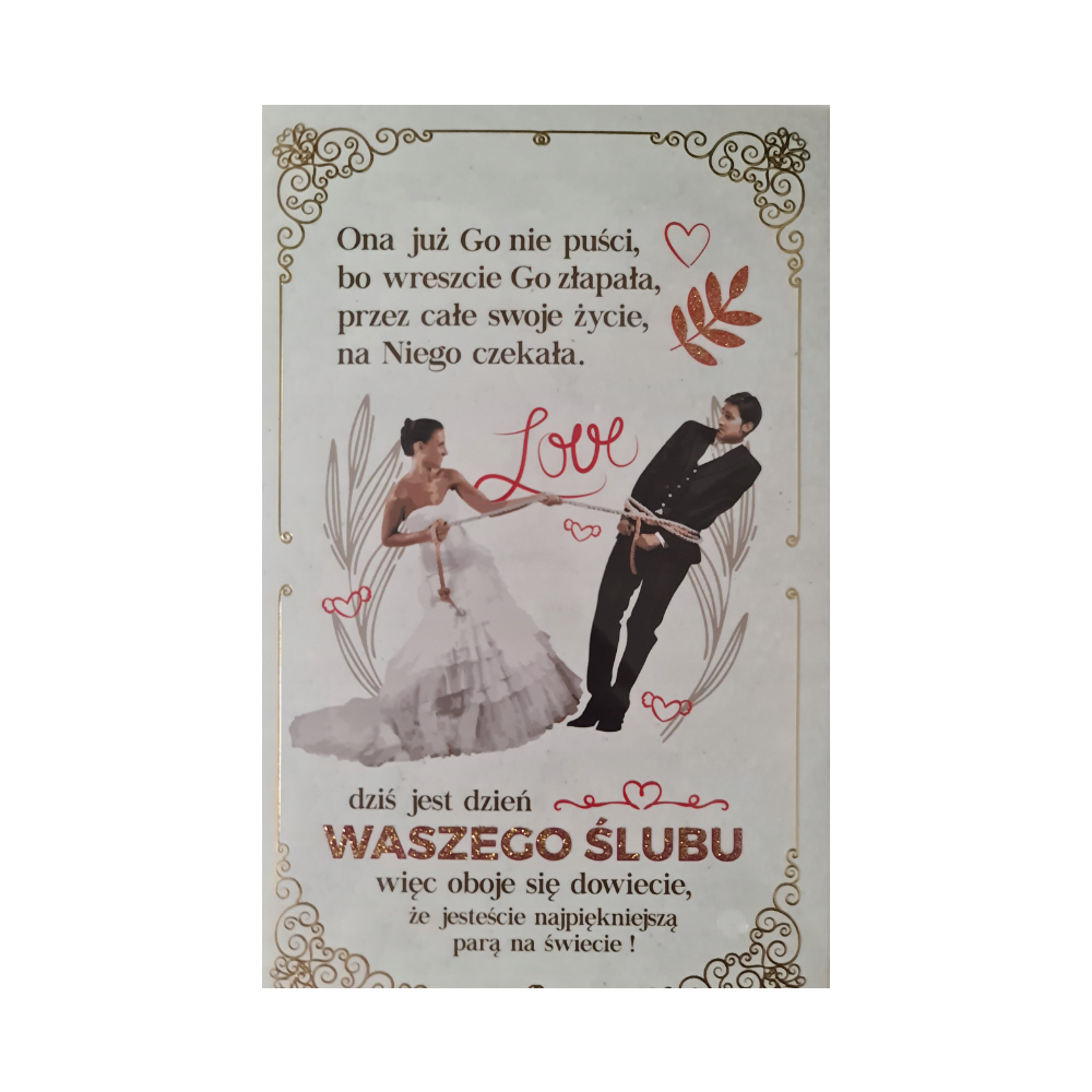 pamiątka na ślub, kartka na ślub, pocztówka ślubna 13 cm *20,4cm 12350622881