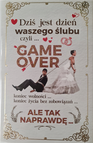 pamiątka na ślub, kartka na ślub, pocztówka ślubna 13 cm *20,4cm 12350616780
