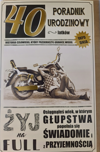 kartka urodzinowa na 40 lat czterdziestkę 13 cm *20,5 cm  12350574194