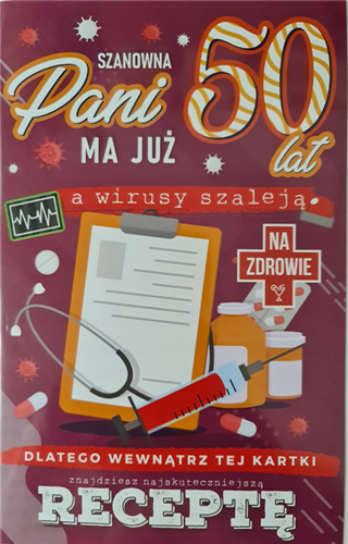kartka urodzinowa na 50 lat 13cm x 20,5 cm 12350570433