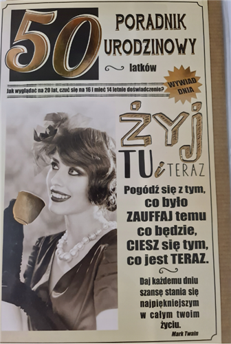 kartka urodzinowa na 50 lat 13cm x 20,5 cm 12350561112