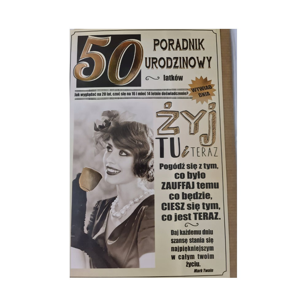 kartka urodzinowa na 50 lat 13cm x 20,5 cm 12350561112