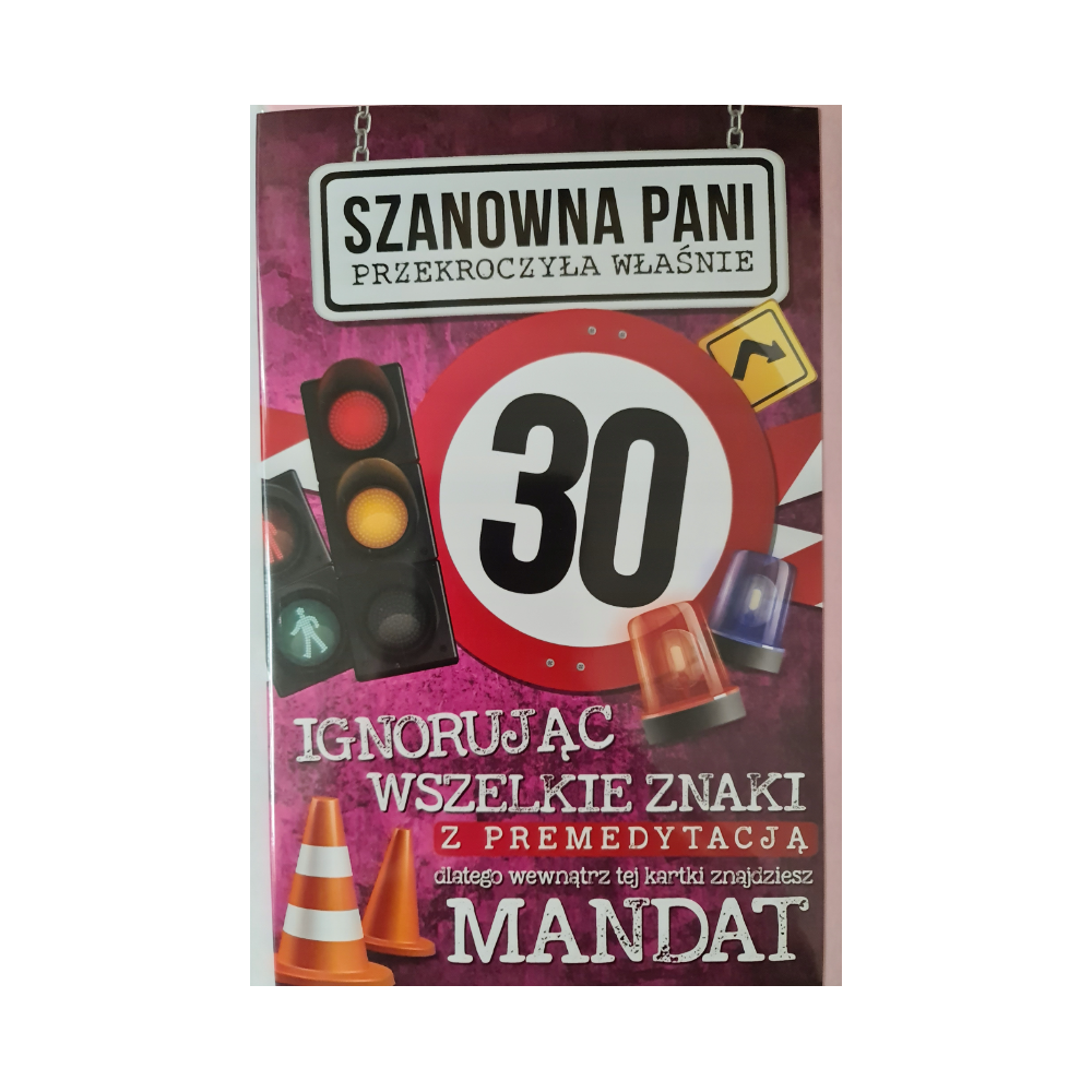 kartka urodzinowa na 30 lat 13 cm *20,4 cm 12350544128