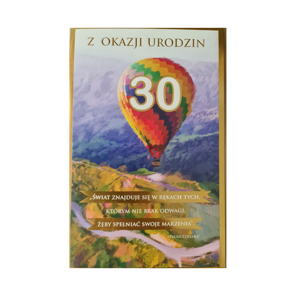 kartka urodzinowa na 30 lat 13 cm *20,4 cm 12350542994