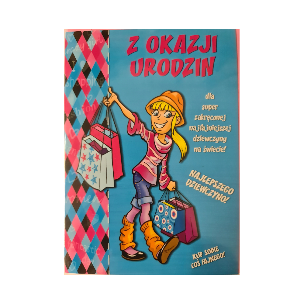 Kartki urodzinowe kartka urodzinowa WESOŁA Zabawna 11,7 cm *16,8 cm  12438052336