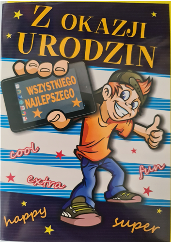 Kartki urodzinowe kartka urodzinowa WESOŁE Zabawna  11,7 cm *16,8 cm 12438018463