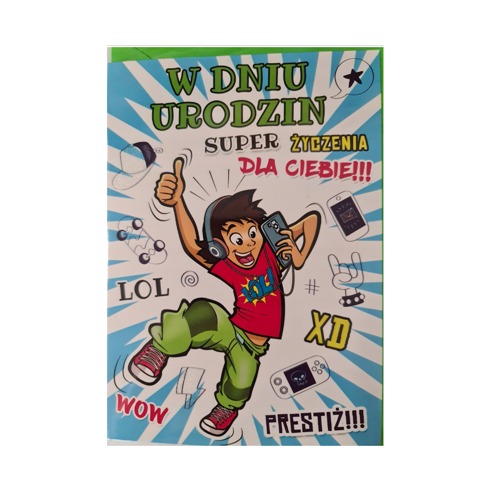 Kartki urodzinowe kartka urodzinowa WESOŁE Zabawna  11,7 cm *16,8 cm 12438026633
