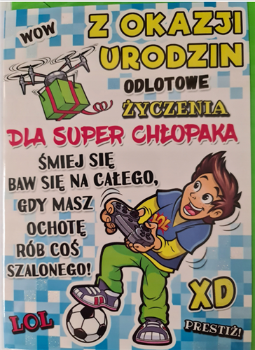 Kartki urodzinowe kartka urodzinowa WESOŁE Zabawna  11,7 cm *16,8 cm 12438033437