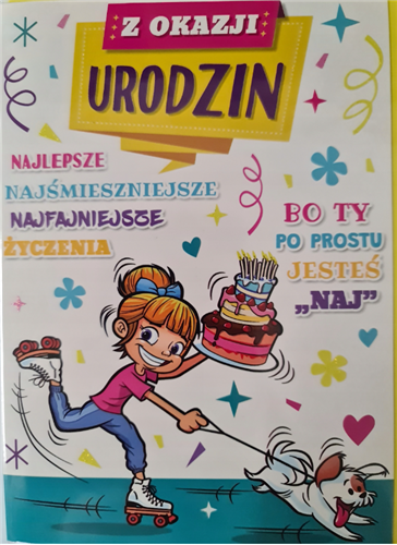 Kartki urodzinowe kartka urodzinowa WESOŁE Zabawna  11,7 cm *16,8 cm  12438039827