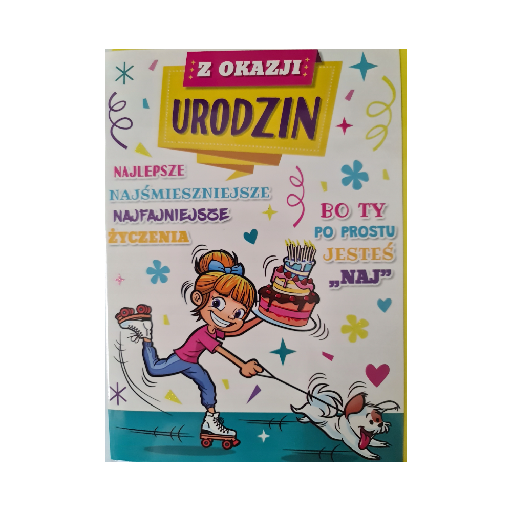 Kartki urodzinowe kartka urodzinowa WESOŁE Zabawna  11,7 cm *16,8 cm  12438039827