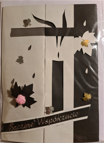 z wyrazami szczerego żalu, kondolencje  11,5 cm *16,4 cm 10241925408 16897829325