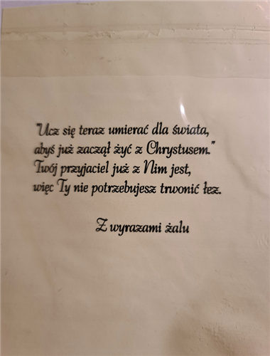 z wyrazami szczerego żalu, kondolencje  11,5 cm *16,4 cm 10241925408 16897829325