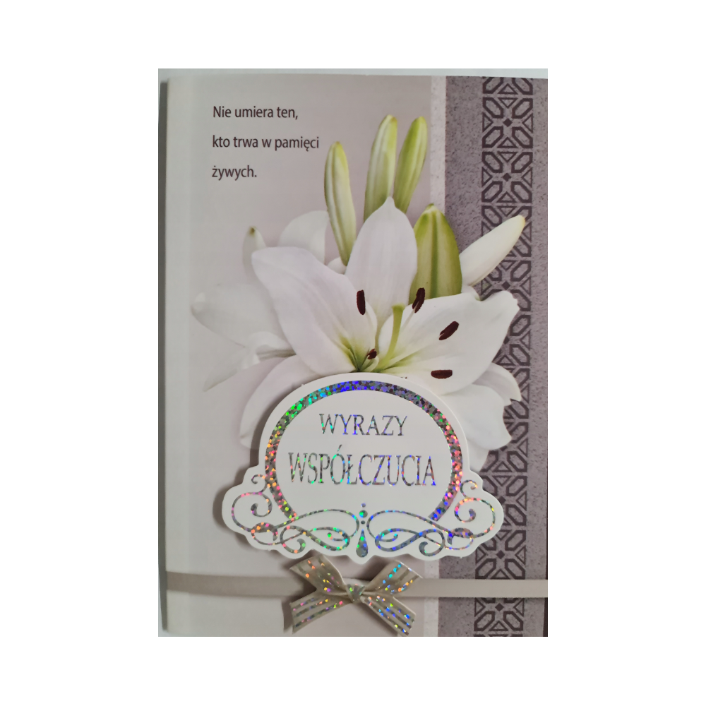 z wyrazami szczerego żalu, kondolencje 11,8 cm *16,7 cm 12658897101
