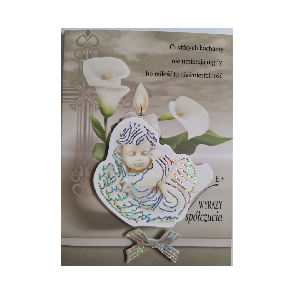 z wyrazami szczerego żalu, kondolencje 11,8 cm *16,7 cm 12658899925