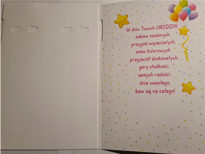 Kartki urodzinowe dla dziecka z wymienną cyferką 12 cm *17 cm 12699574210