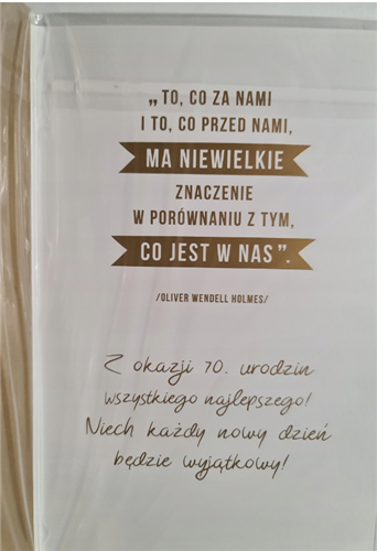 kartka urodzinowa na 70 lat  13 cm *20,5 cm 12789895966